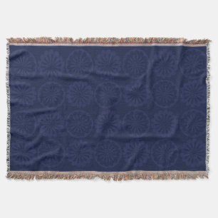 Draai Cirkel Tegel Patroon Blauw Deken