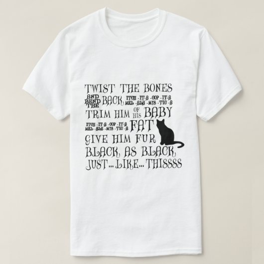 Draai de Botten achterzijde van Hocus Pocus Black T-shirt (Design voorkant)