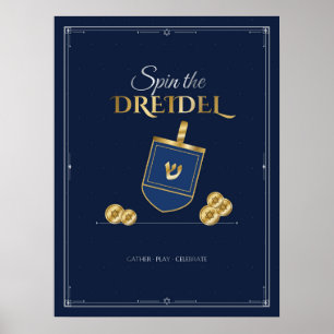 Draai de Dreidel Hanukkah Poster