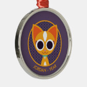 Draai de kat metalen ornament (Rechts)