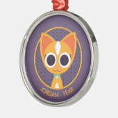 Draai de kat metalen ornament (Links)