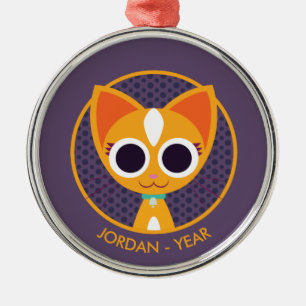 Draai de kat metalen ornament