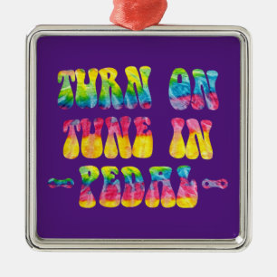 Draai de Tune in Pedal Uw Bike aan Metalen Ornament