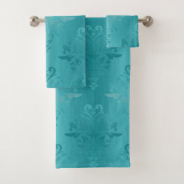 Draai de Verloop Damask Print Towlet set om Bad Handdoek