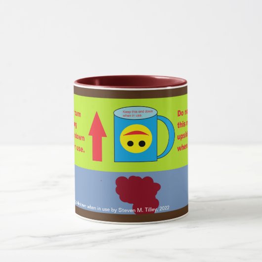 Draai deze mok niet ondersteboven wanneer u deze g (Midden)