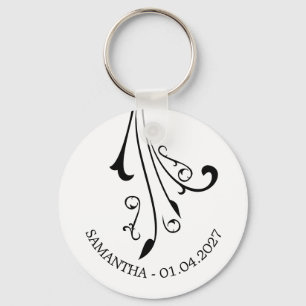 Draai Elegant Ornament Horror Zwart Gotisch Sleutelhanger