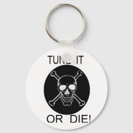 Draai het af of sterf de schedel sleutelhanger