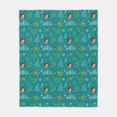 Draai het Blauwgroen Citaat van de Elf Pattern Fleece Deken (Voorkant)