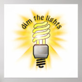 Draai het energiebesparende licht poster (Voorkant)