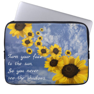 Draai je gezicht naar de zon, realistische zonnebl laptop sleeve