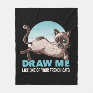 Draai me als een van je Franse meisjes die grappig Fleece Deken