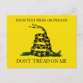  draai me niet aan Snake Gadsden Flag Briefkaart