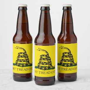 Draai me niet op Gadsden vlag Bier Etiket