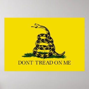 Draai me niet op Gadsden vlag Poster