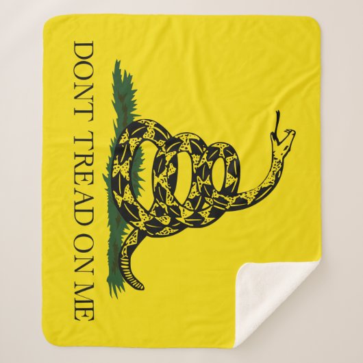 Draai me niet op Gadsden vlag Sherpa Deken (Voorkant)