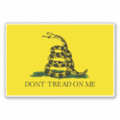 Draai me niet op Gadsden vlag Sticker (Voorkant)