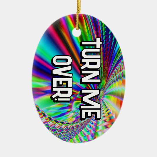 DRAAI ME OM! --- BEDANKT! DAT HAD IK NODIG! KERAMISCH ORNAMENT (Voorkant)