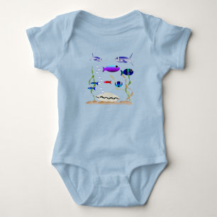 Draai met het vispak Baby Romper