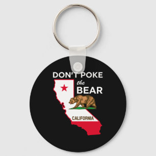 Draai Niet De Beer California Republiek Ontwerp Sleutelhanger
