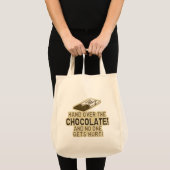 Draai over het chocolade tote bag (Voorkant (product))