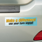 Draai signaal bumpersticker (Op auto)