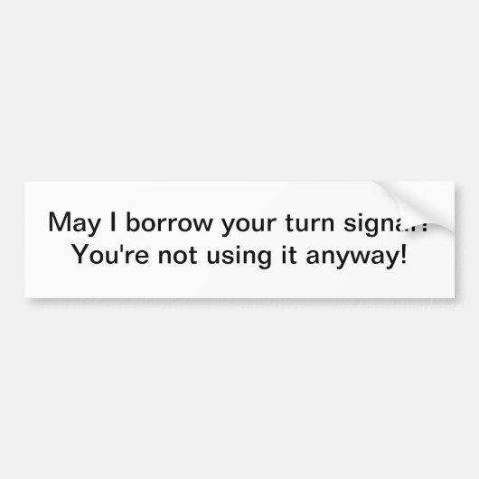 Draai signaal bumpersticker (Voorkant)
