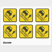 DRAAI SIGNALEN REDDEN LEVENS (6-PACK) VIERKANTE STICKER (Vel)