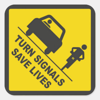 DRAAI SIGNALEN REDDEN LEVENS (6-PACK) VIERKANTE STICKER