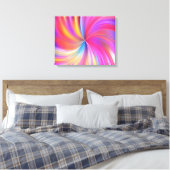 Draai van kleur canvas afdruk (Insitu (Slaapkamer))