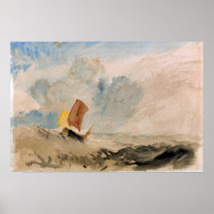 Draaiaar - Zee stevige Zee met Geviste tas Poster
