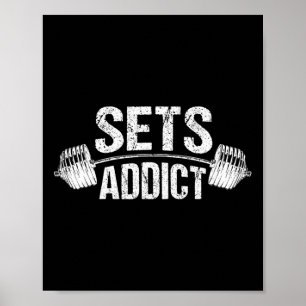 Draaibaar fitnessprogramma voor gym-fitness loopbr poster