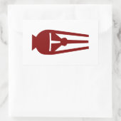 Draaibaar rechthoekig rechthoekige sticker (Tas)