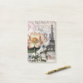 draaiboek voor franse botanische lotus paris eiffe post-it® notes (Op bureau)