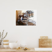 Draaiboeken die buiten de kajuitdeur zijn geplaats poster (Keuken)