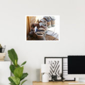 Draaiboeken die buiten de kajuitdeur zijn geplaats poster (Thuiskantoor)