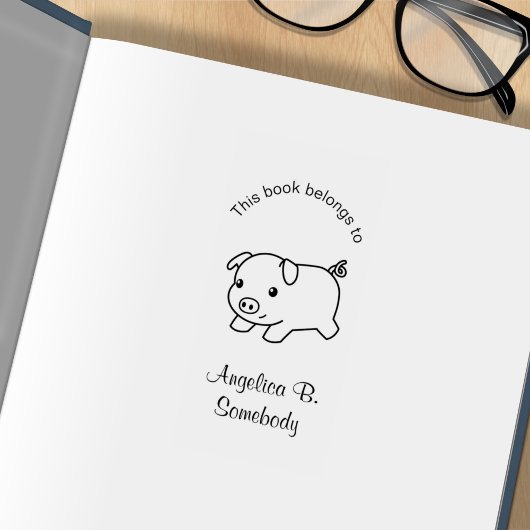 Draaiboekplaat piglet 	rubberstempel