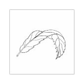 Draaide bladstempel, massief, handgetekend Afbeeld Rubberstempel (Afrduk)