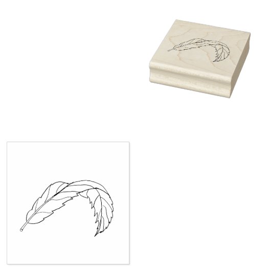 Draaide bladstempel, massief, handgetekend Afbeeld Rubberstempel (Gestempeld)