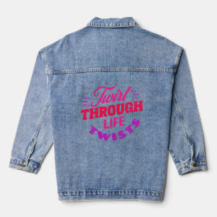 Draaien door het leven Twists Baton Twirler Denim Jacket