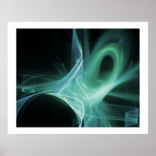 DRAAIEN IN BLAUW, GROEN, TURKOOIS POSTER
