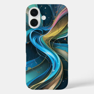 Draaien in Waterverf – Serene Cosmic Harmony iPhone 16 Hoesje