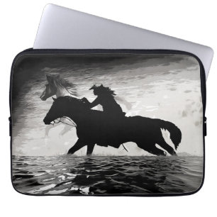 Draaien met spirits - Mouwhoes voor paarden Laptop Sleeve