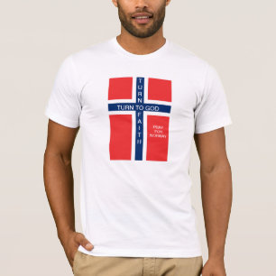 DRAAIEN NAAR GOD DRAAIEN NAAR DE PRAY VOOR NOORWEG T-SHIRT