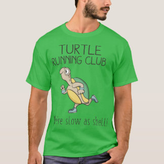 Draaien van turtle Running Club Funny Turtle T-shirt