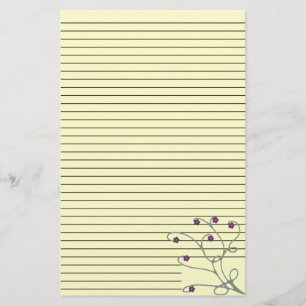 Draaiend bloemig briefpapier - gevoerd
