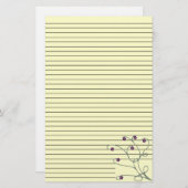 Draaiend bloemig briefpapier - gevoerd (Voorkant / Achterkant)