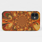 Draaiend patroon: tinten Sinaasappel, bruin en gro Case-Mate iPhone Case (Achterkant (horizontaal))
