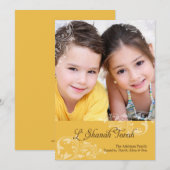 Draaiende bloemen Rosh Hashanah Foto Flat Card Feestdagenkaart (Voorkant / Achterkant)