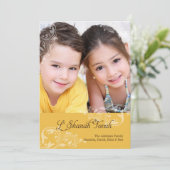 Draaiende bloemen Rosh Hashanah Foto Flat Card Feestdagenkaart (Staand voorkant)