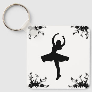 Draaiende danseres sleutelhanger